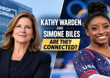 Kathy Warden and Simone Biles comparison showing business leadership and Olympic gymnastics careers